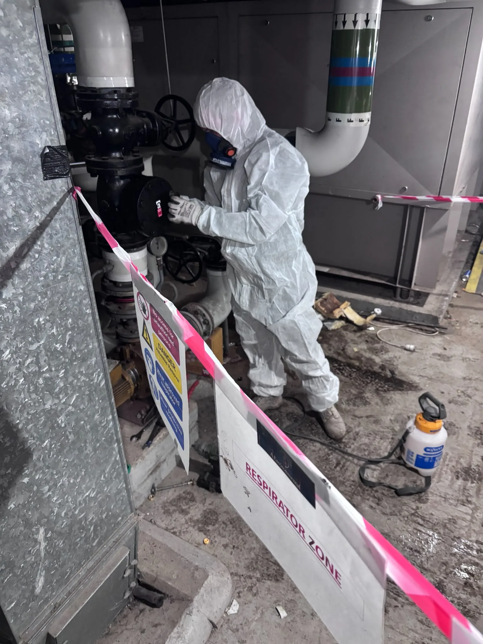 Asbestos artex removal from concrete soffit in South Lambeth
